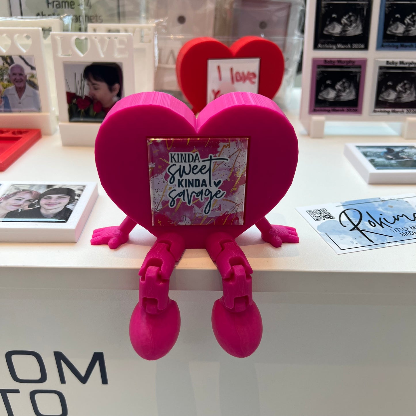 Articulated Heart Fancy Frames Photo Magnet 2x2 (50mm)