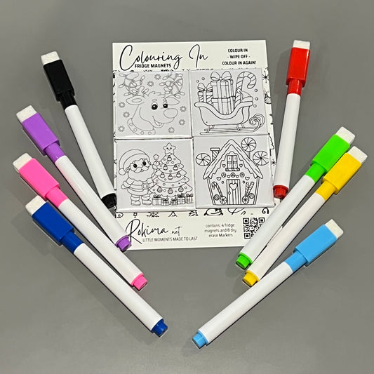 Magnet Colouring Activity Sets - Christmas
