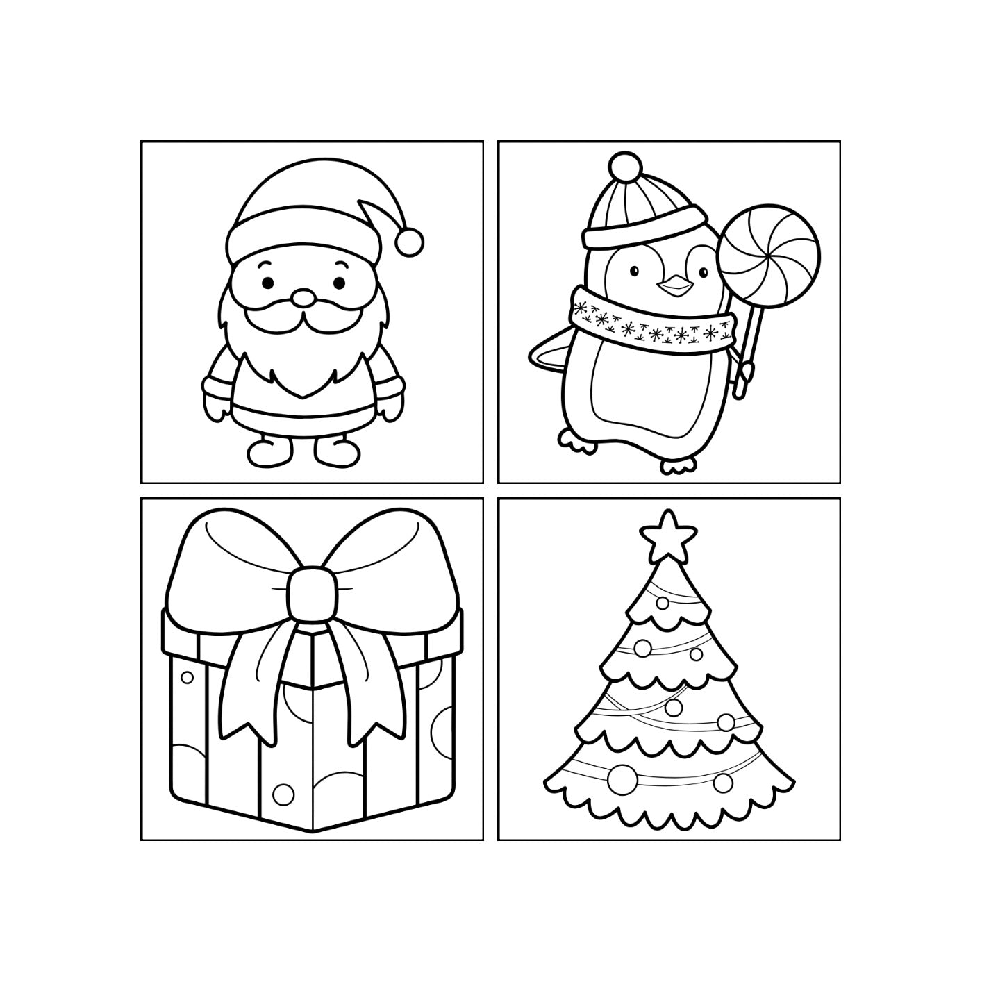Magnet Colouring Activity Sets - Christmas