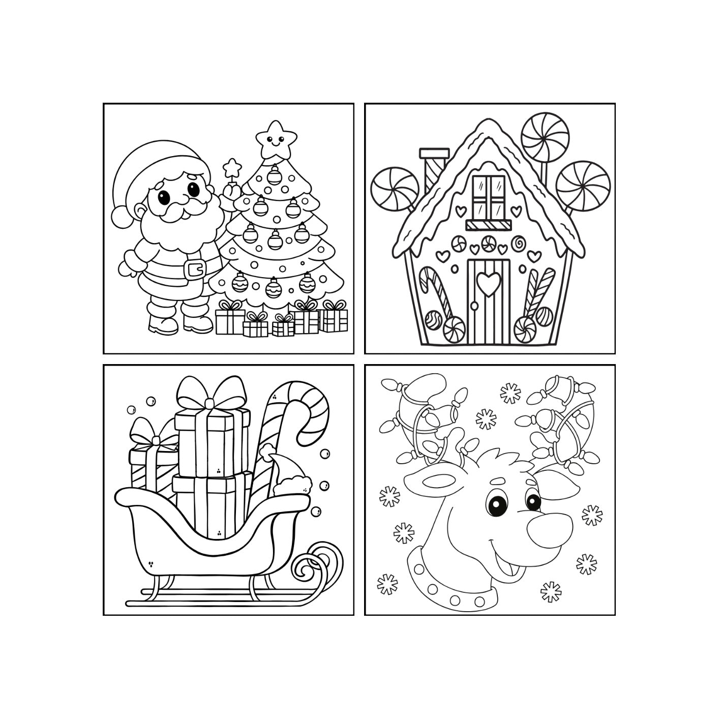 Magnet Colouring Activity Sets - Christmas